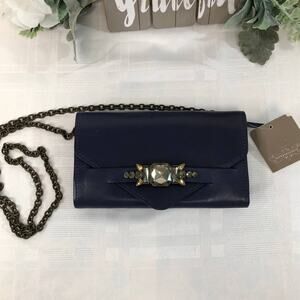 Anthropologie Navy Rhinestone Bejeweled Crossbody New without Tags
